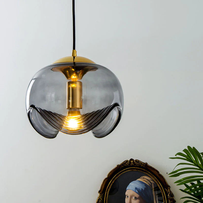 Valentina Design LED Globo Lampade a sospensione Nero Vetro Bar