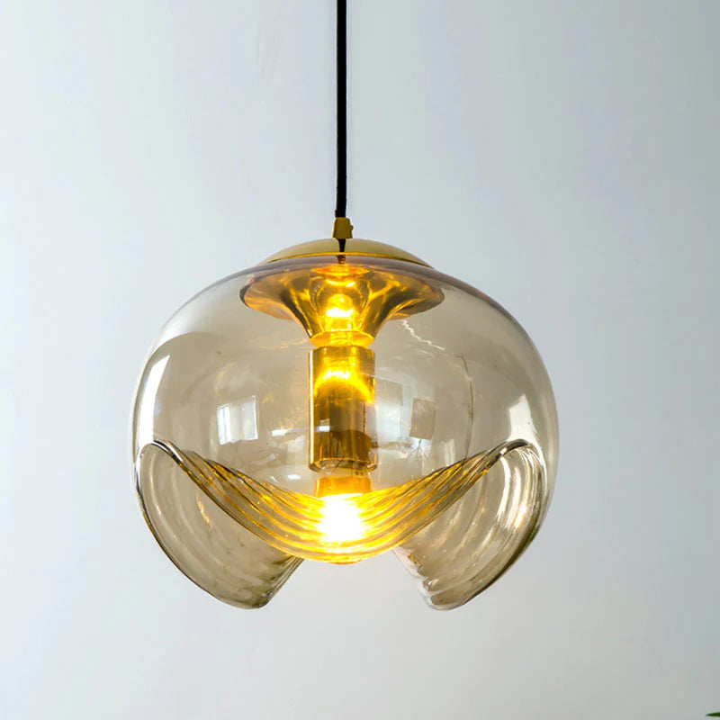Valentina Design LED Globo Lampade a sospensione Nero Vetro Bar