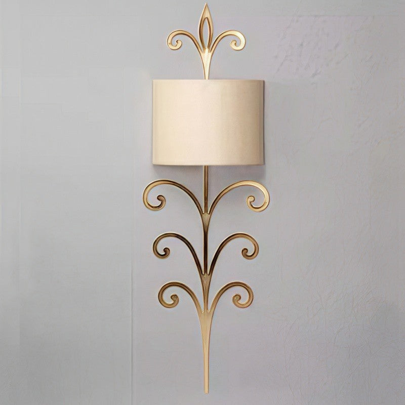 Pulse Unique Premium Brass Metal Fabric Wall Lamp - Lamp Copper