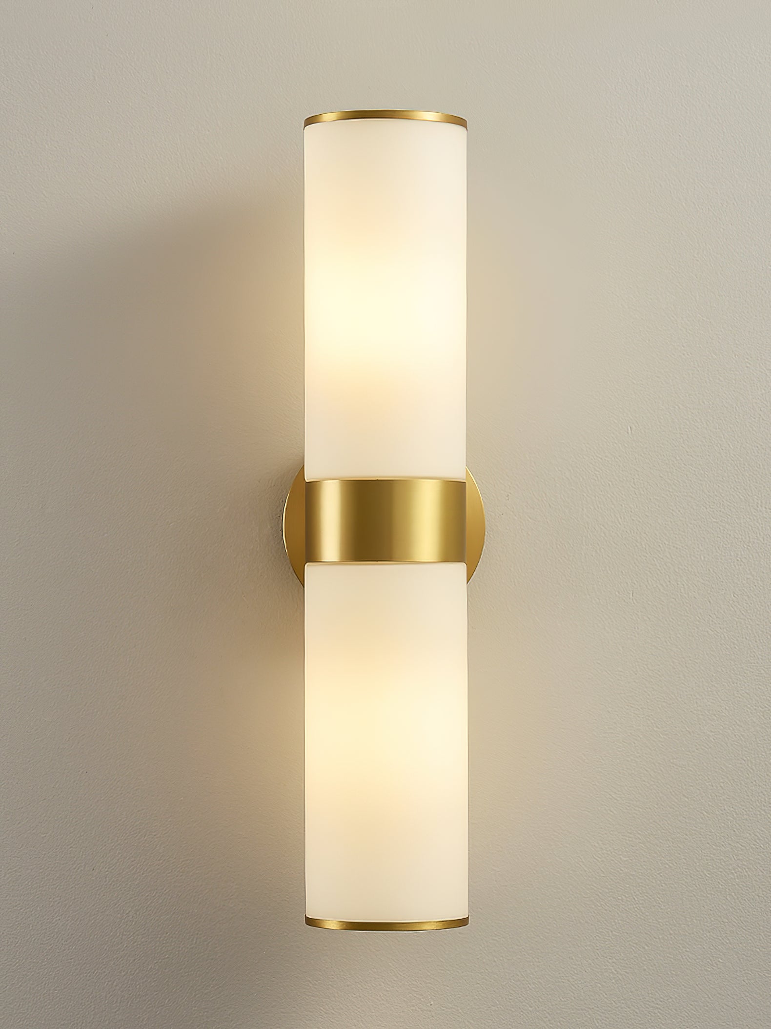 Sway Modern Minimalist Vanity Alabaster Sconce Wall Lamp - Lamp Copper
