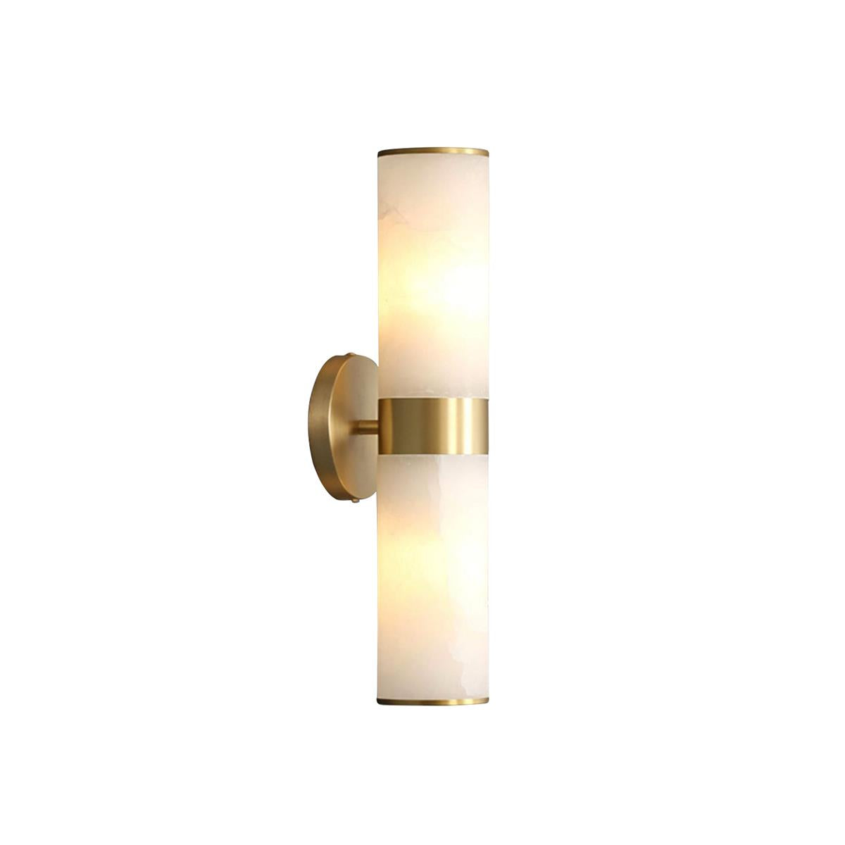 Sway Modern Minimalist Vanity Alabaster Sconce Wall Lamp - Lamp Copper