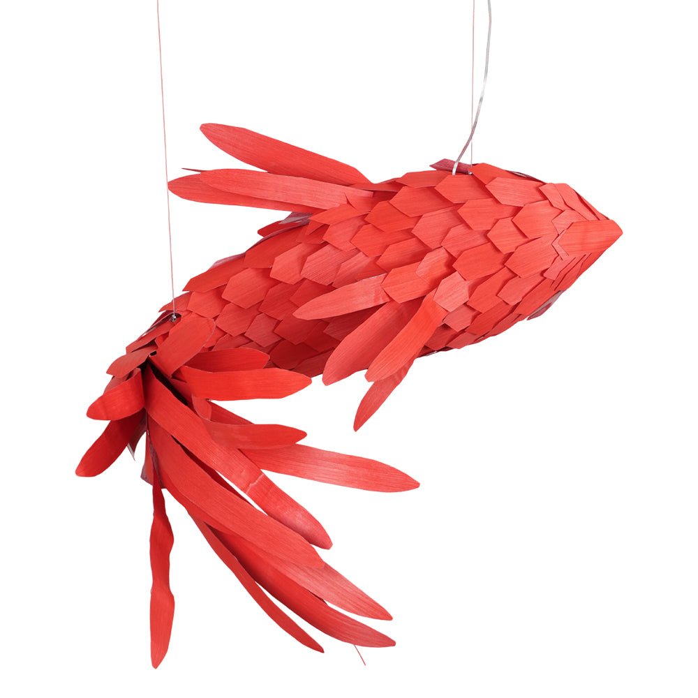 Vamararae Crimson Swirl Koi Pendant Light - Blowlighting