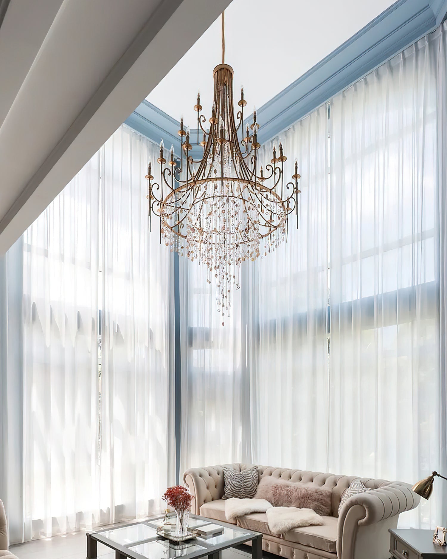 Errina Postmodern Luxury Shell Crystal Chandelier - Blowlighting