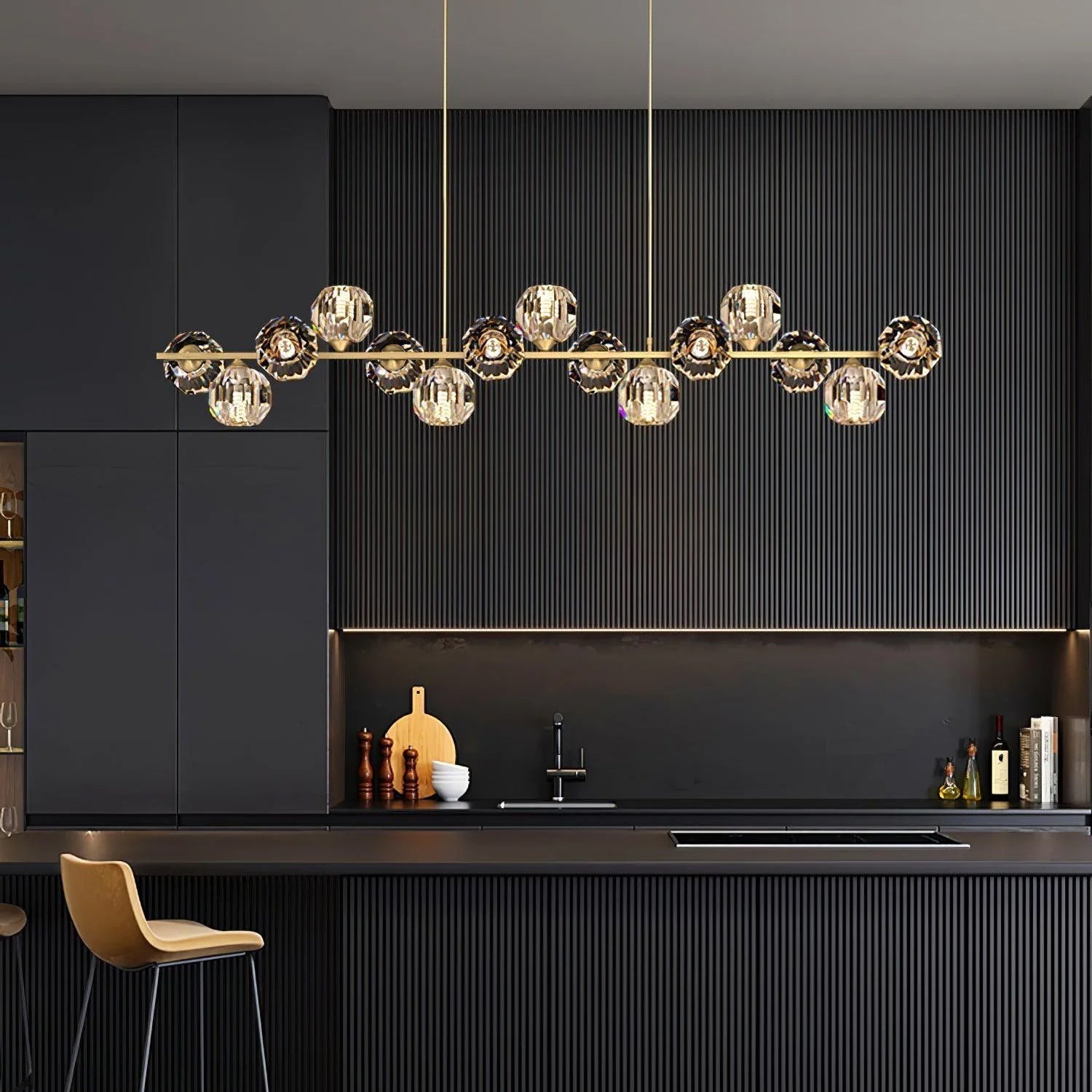 Crystal Glass Ball Chandelier - Blowlighting