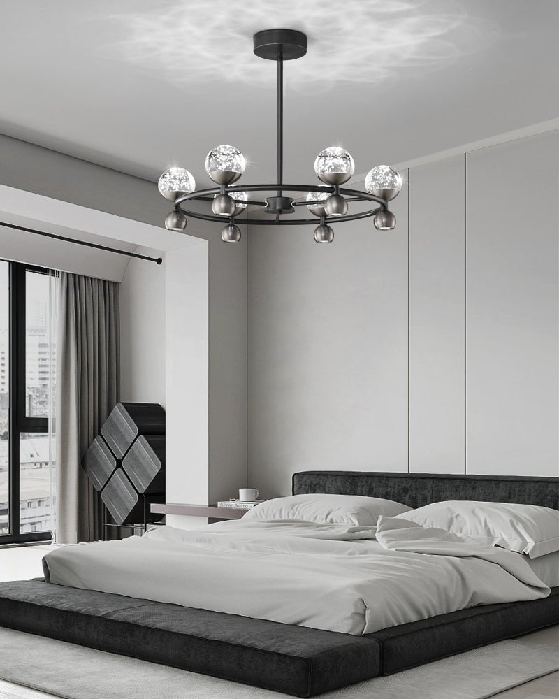 Lumiryn Orbital Glass Globe Chandelier - Blowlighting