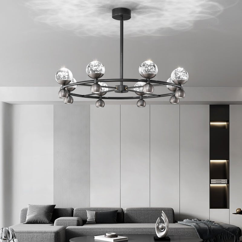 Lumiryn Orbital Glass Globe Chandelier - Blowlighting