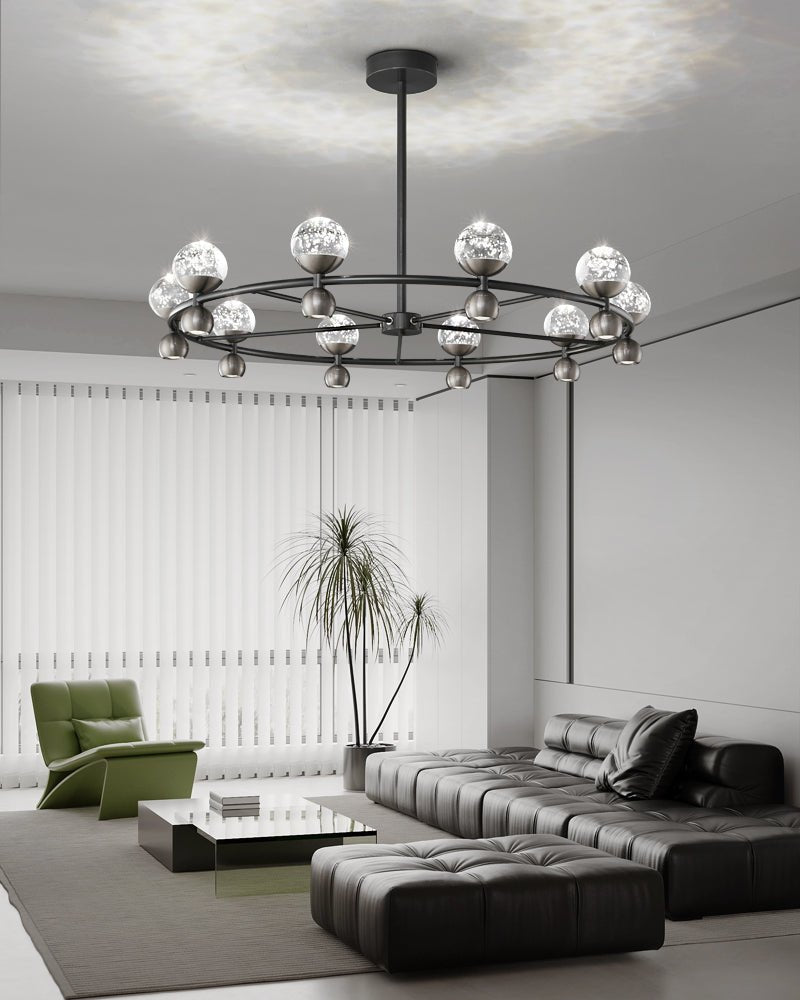 Lumiryn Orbital Glass Globe Chandelier - Blowlighting