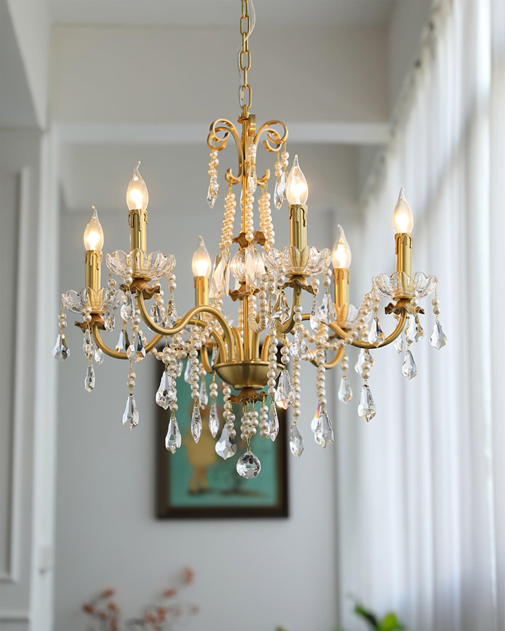 Crystal Pearl Chandelier - Blowlighting