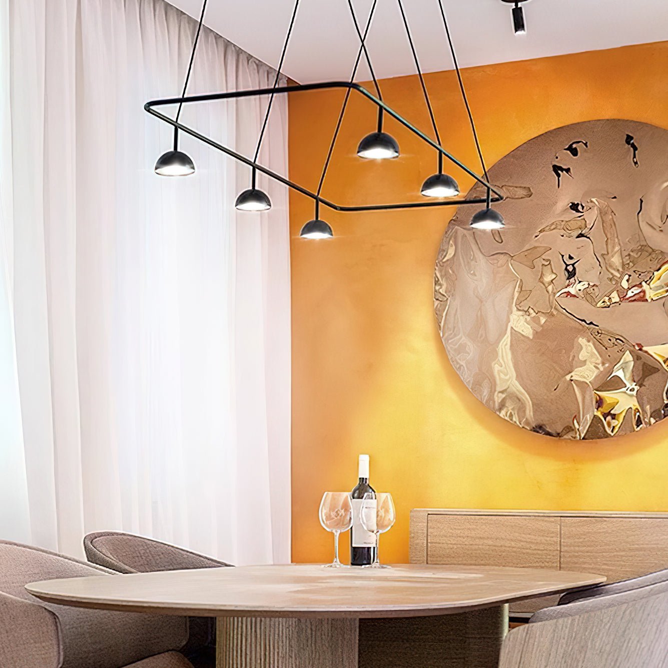 Aurora Chandelier LED Sleek - Blowlighting