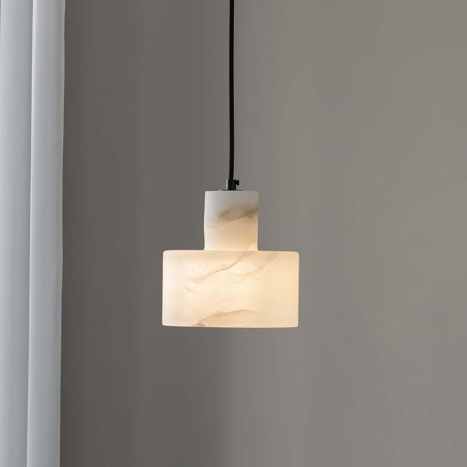 Alabaster Pendant Lgiht Dual Cylindrical - Neutralighting