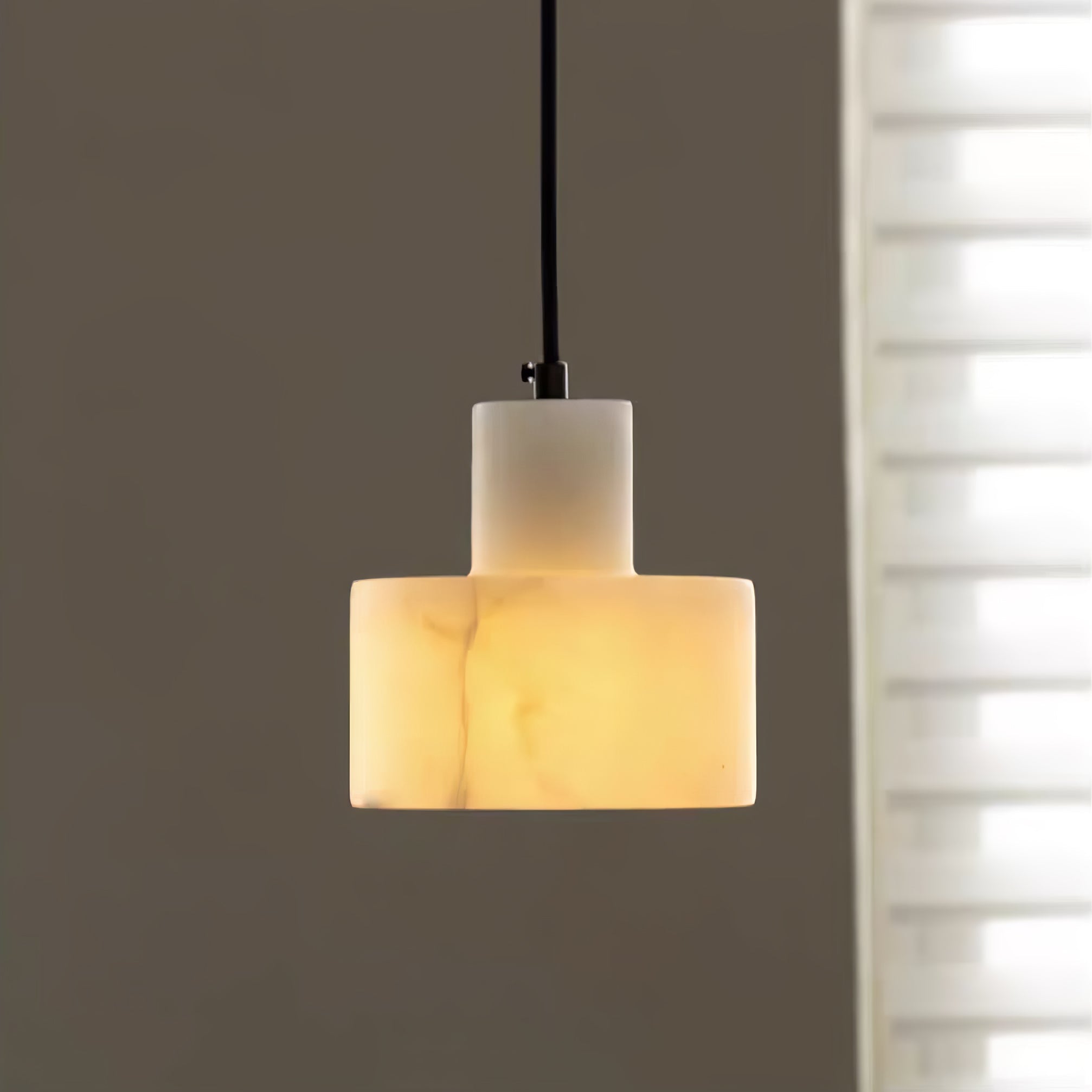 Alabaster Pendant Lgiht Dual Cylindrical - Neutralighting