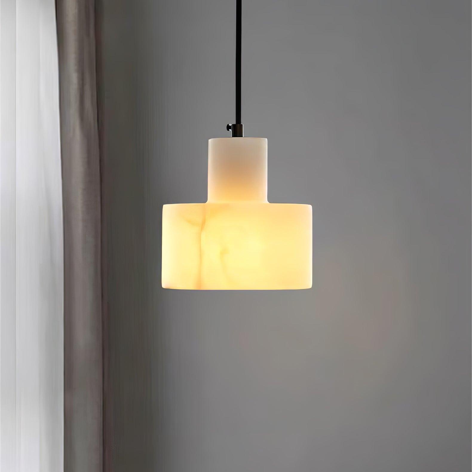Alabaster Pendant Lgiht Dual Cylindrical - Neutralighting