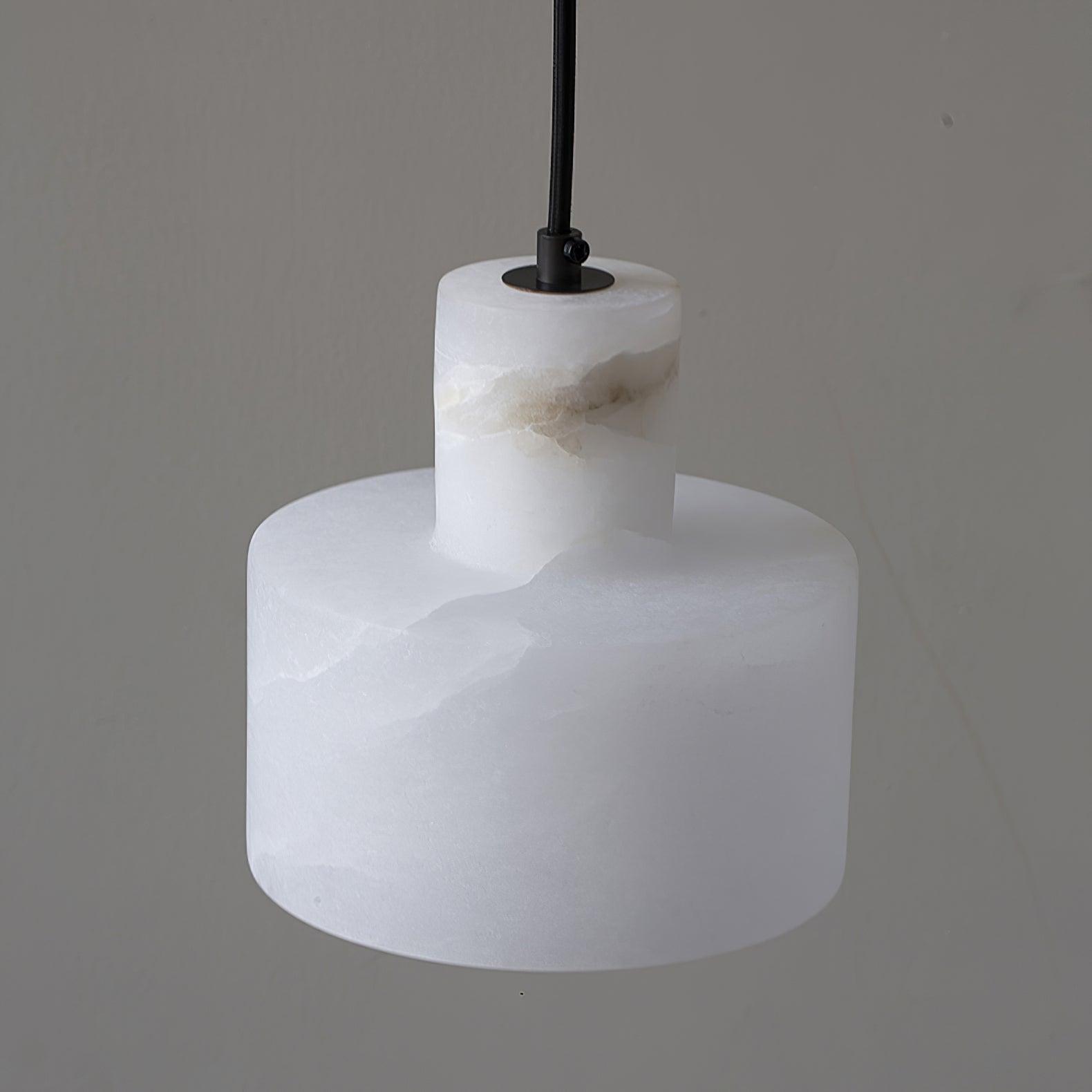 Alabaster Pendant Lgiht Dual Cylindrical - Neutralighting