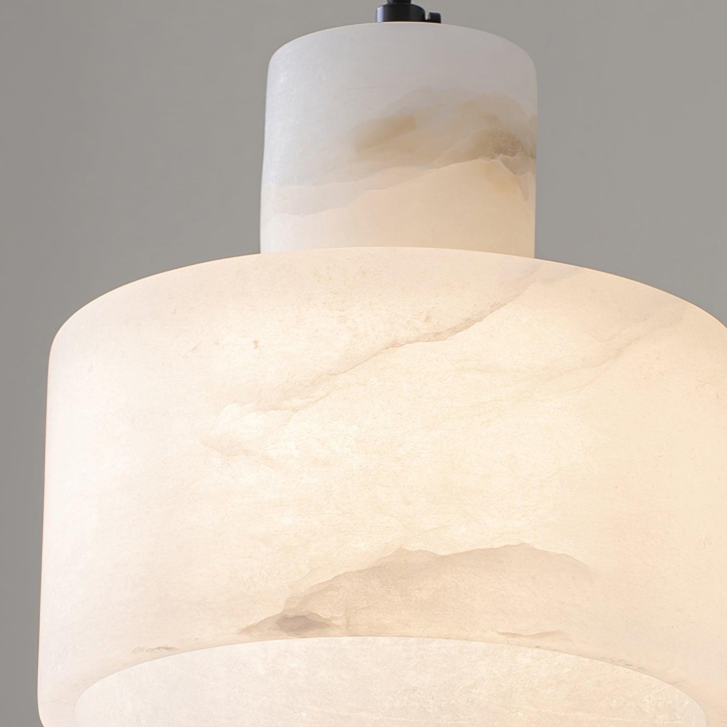 Alabaster Pendant Lgiht Dual Cylindrical - Neutralighting