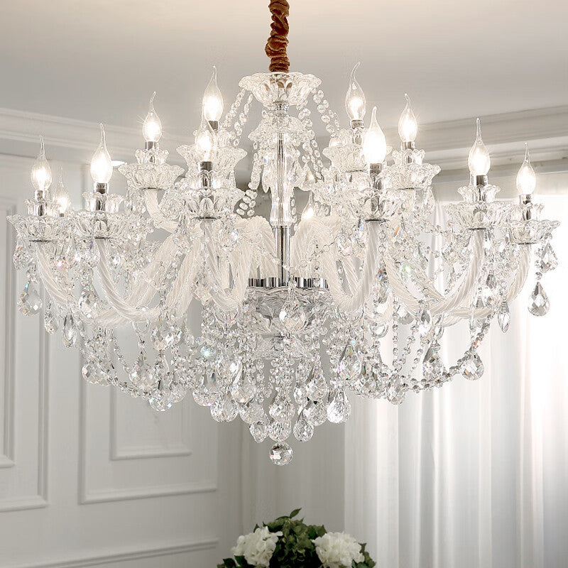 Silva Francese Cristallo Metallo Lampadari Soggiorno Sala da Pranzo