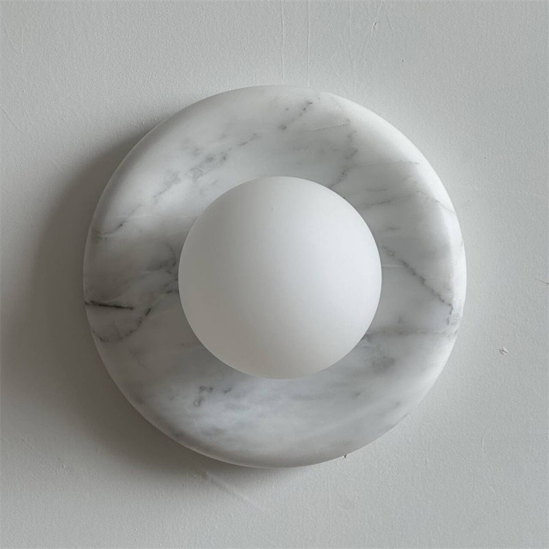 Zoraean Premium Elegance White Marble Sconce Wall Lamp - Lamp Copper