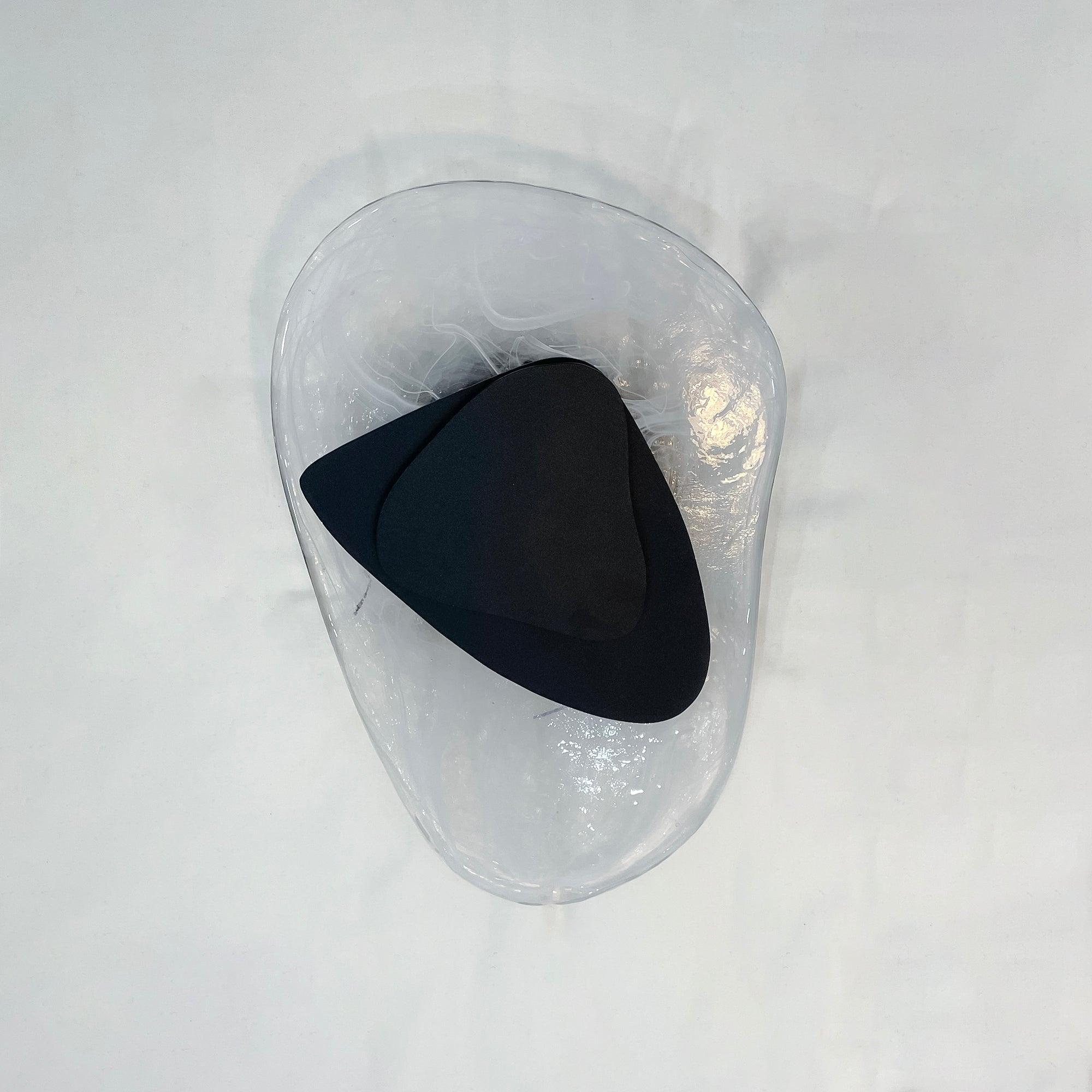 Valentina Lampada da Parete Artistica in Vetro Nero