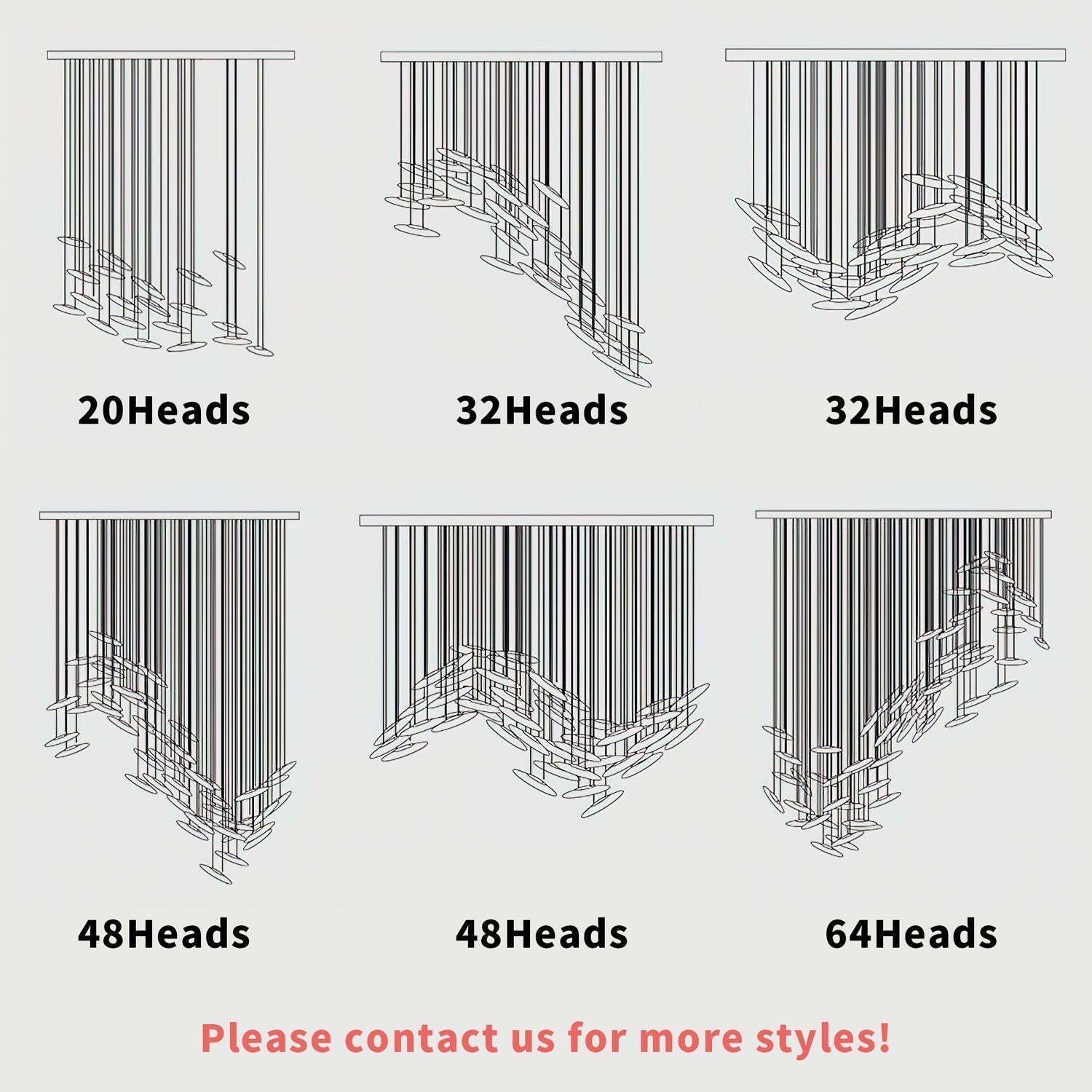 Moonlight Whispers Chandelier - Blowlighting