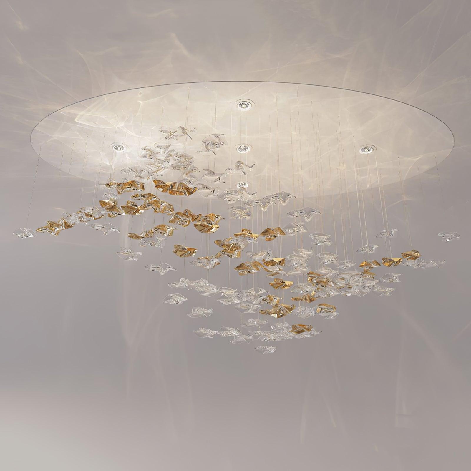 Nephele Crystal Leaf Chandelier - Blowlighting