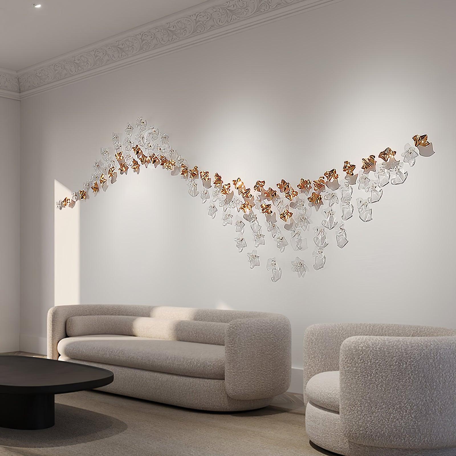 Nephele Crystal Leaf Chandelier - Blowlighting