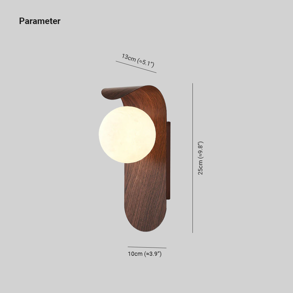 Muto Lampada da Parete Interna Legno / Noce