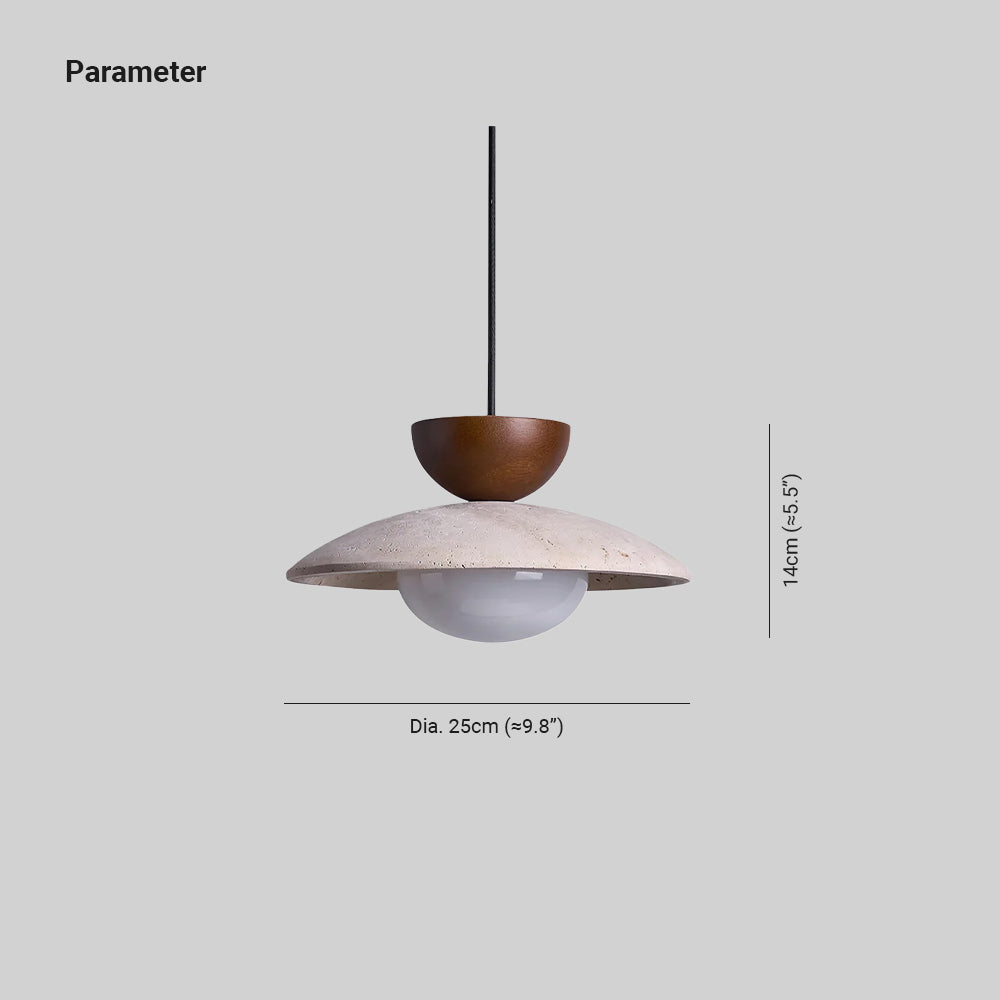 Ritta Lampade a Sospensione Moderne in Travertino Naturale