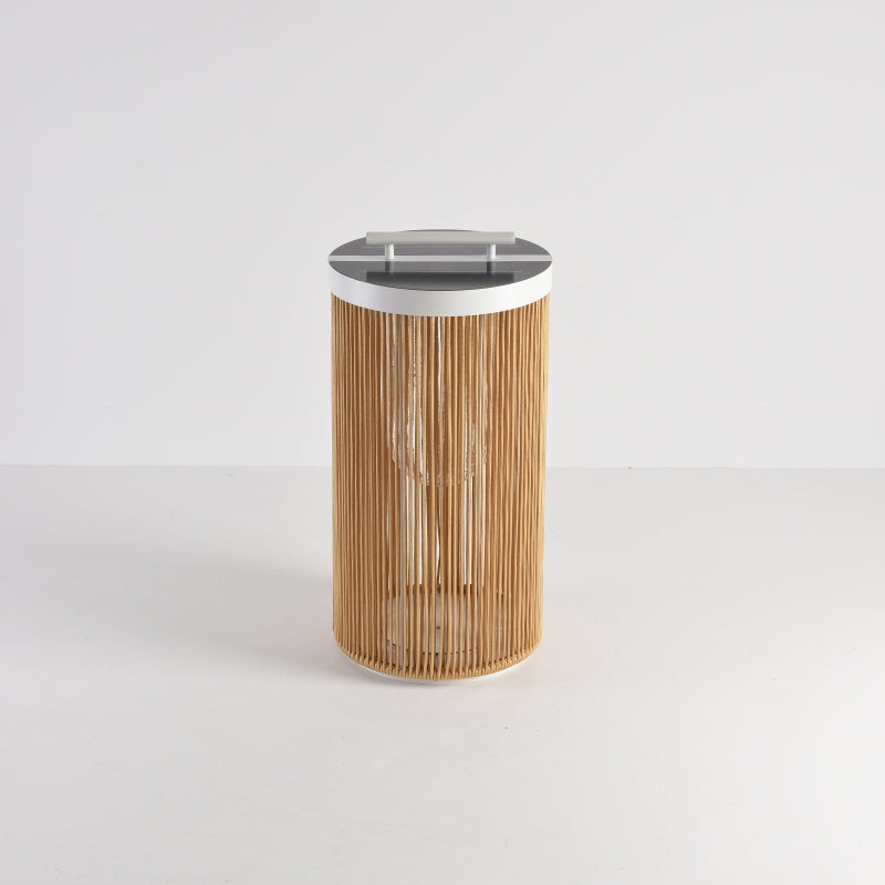 Ray Lampade da Esterno Metallo Rattan Retro Cavo/Solare/USB Giardino
