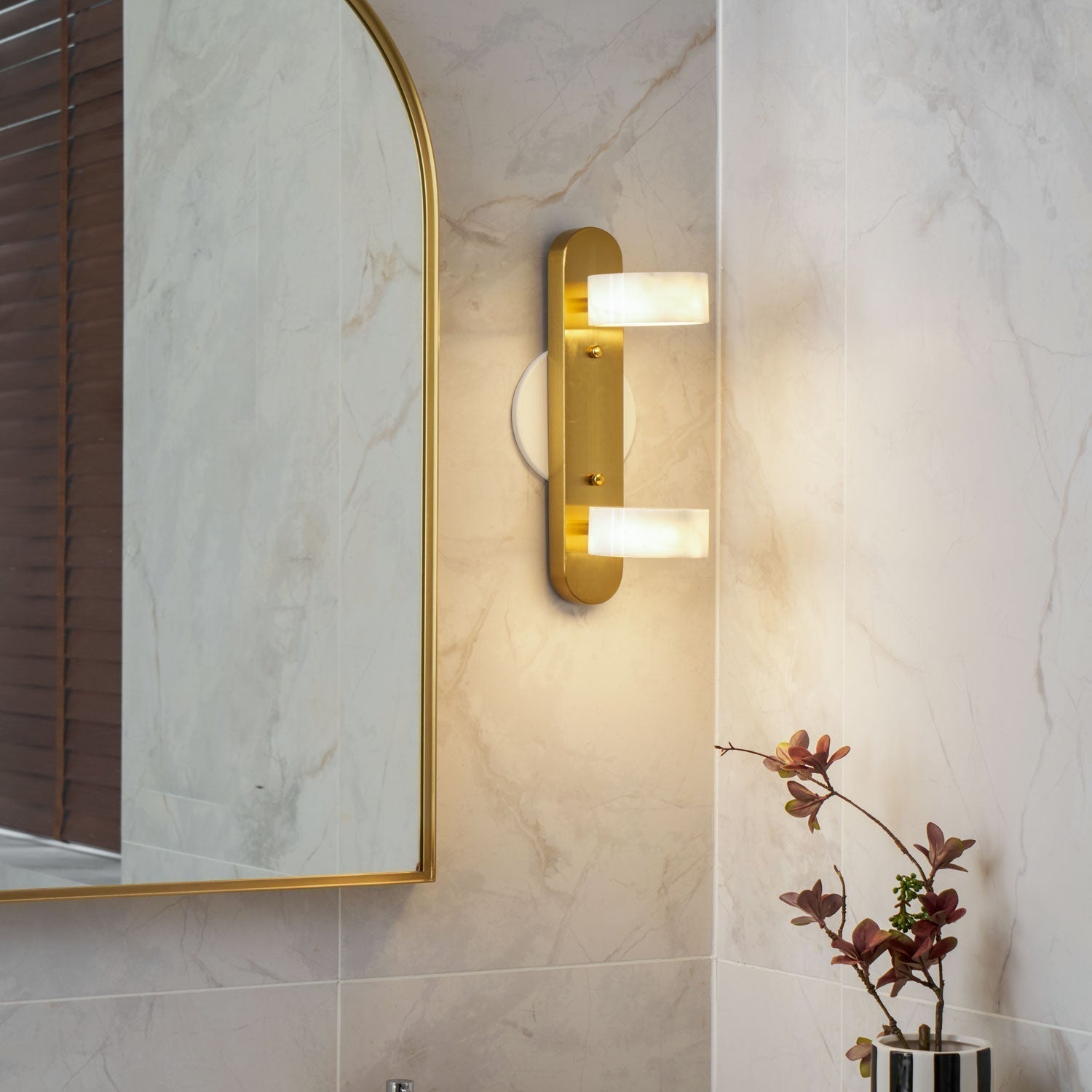 Orshaa Linear Travertine Vanity Light - Neutralighting