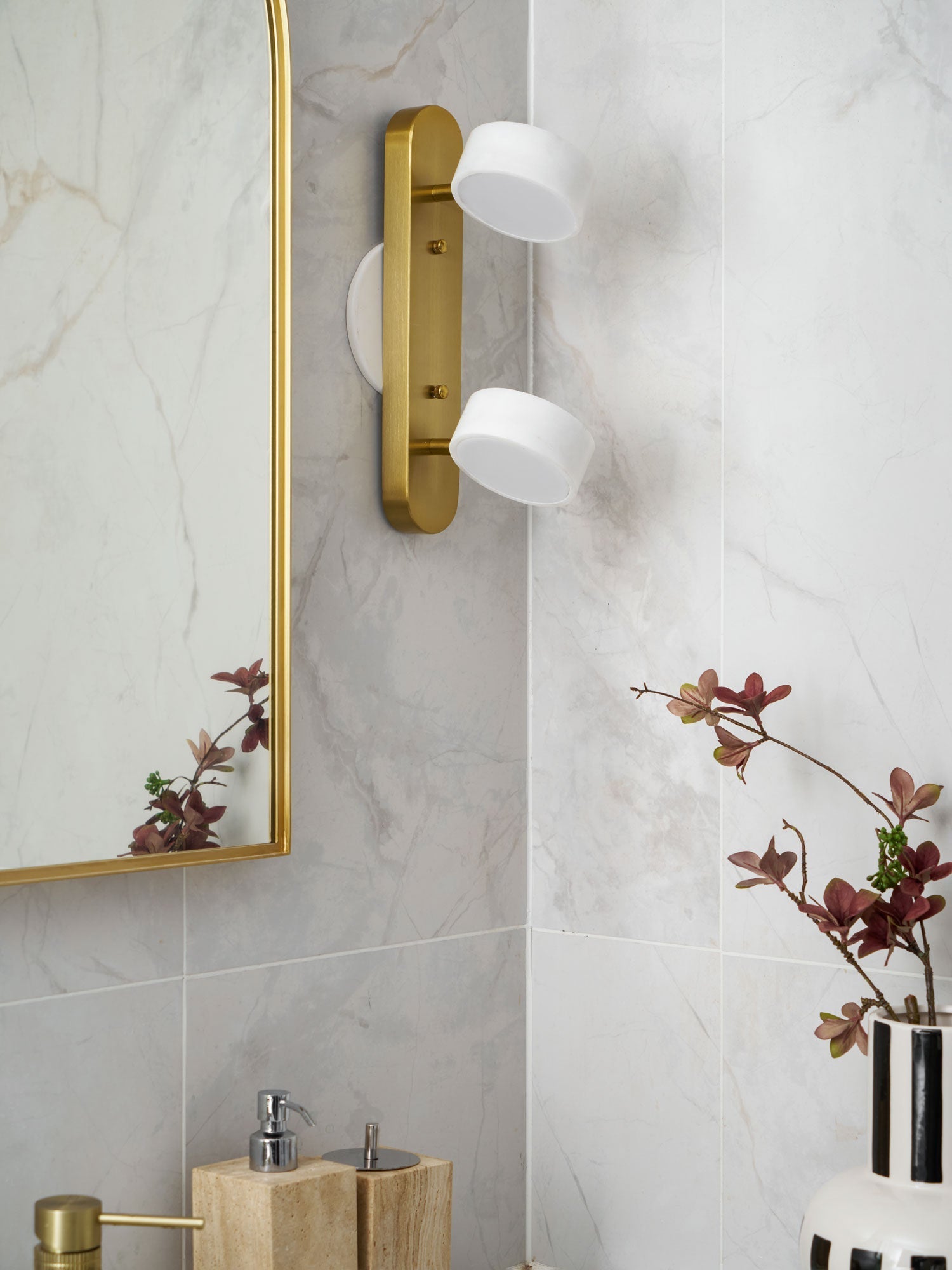 Orshaa Linear Travertine Vanity Light - Neutralighting