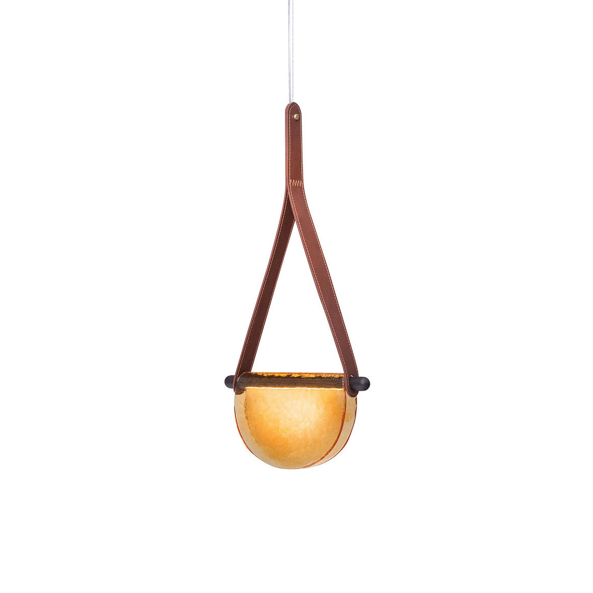 Knack Art Modern Minimalist Glass Metal Pendant Lamp - Lamp Copper