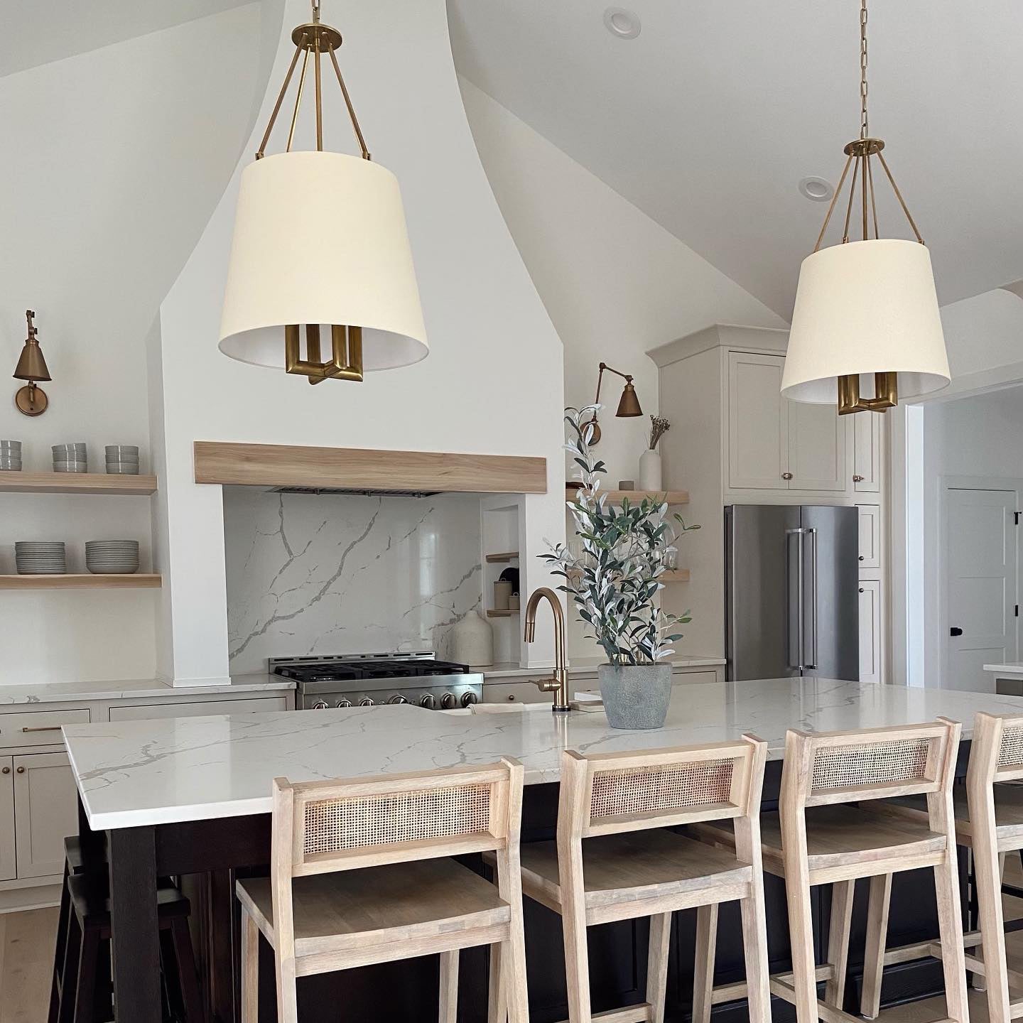 Loom Vintage Industrial Brass Fabric Pendant Lamp - Lamp Copper