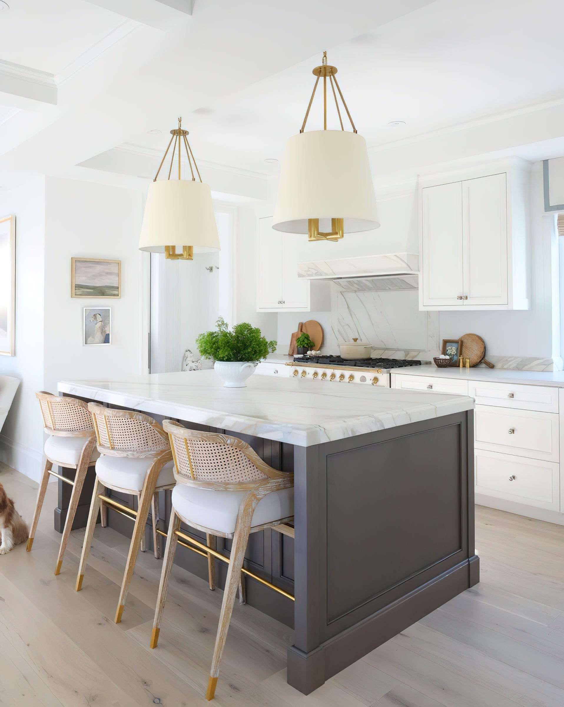 Loom Vintage Industrial Brass Fabric Pendant Lamp - Lamp Copper