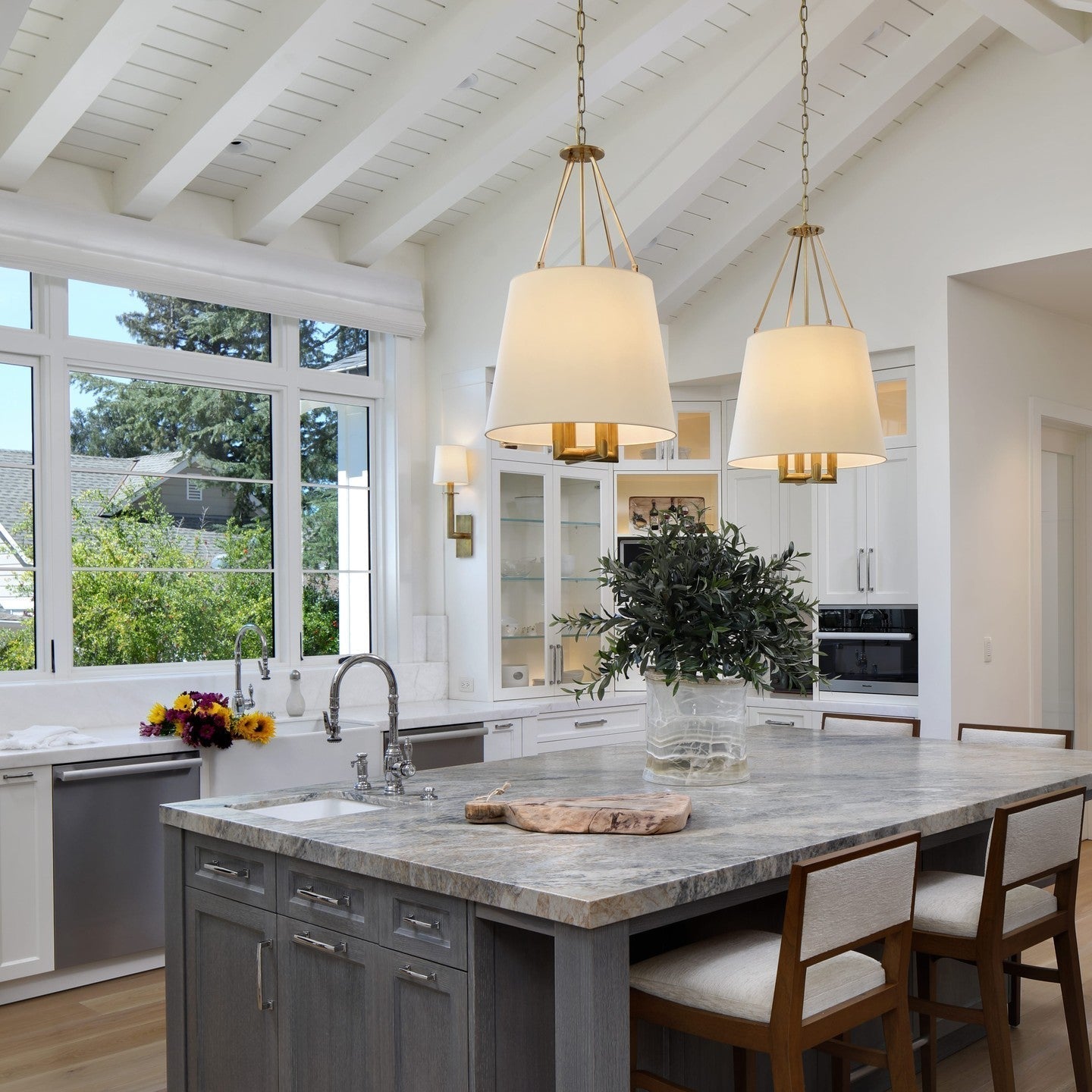 Loom Vintage Industrial Brass Fabric Pendant Lamp - Lamp Copper