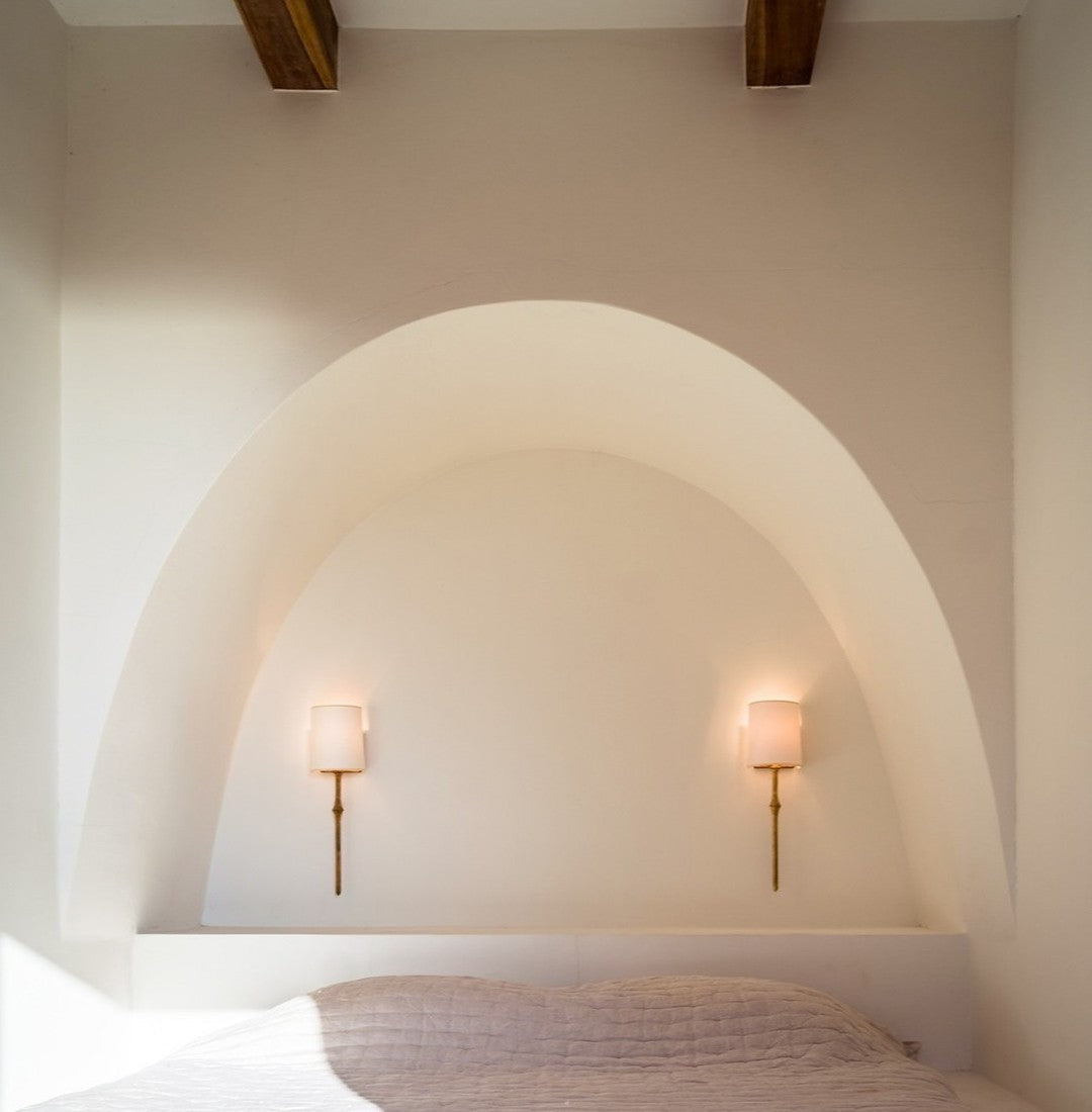 Yield Vintage Unique Brass Metal Fabric Wall Lamp - Lamp Copper