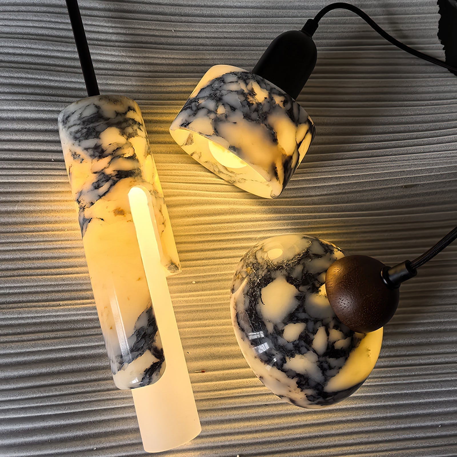 Flair Modern Minimalist Marble Metal Pendant Lamp - Lamp Copper