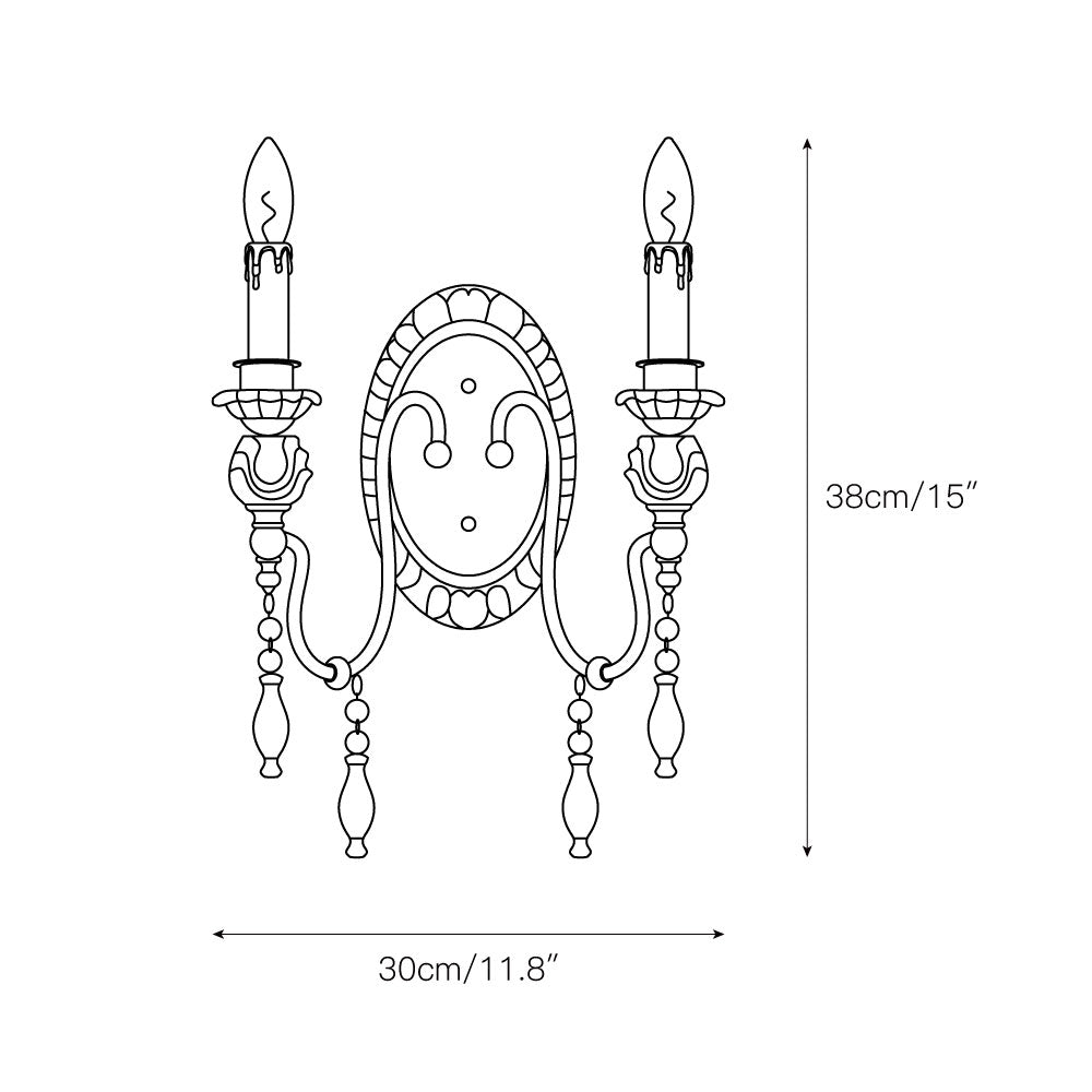 Quell Vintage Industrial Antique Wood Metal Wall Lamp - Lamp Copper