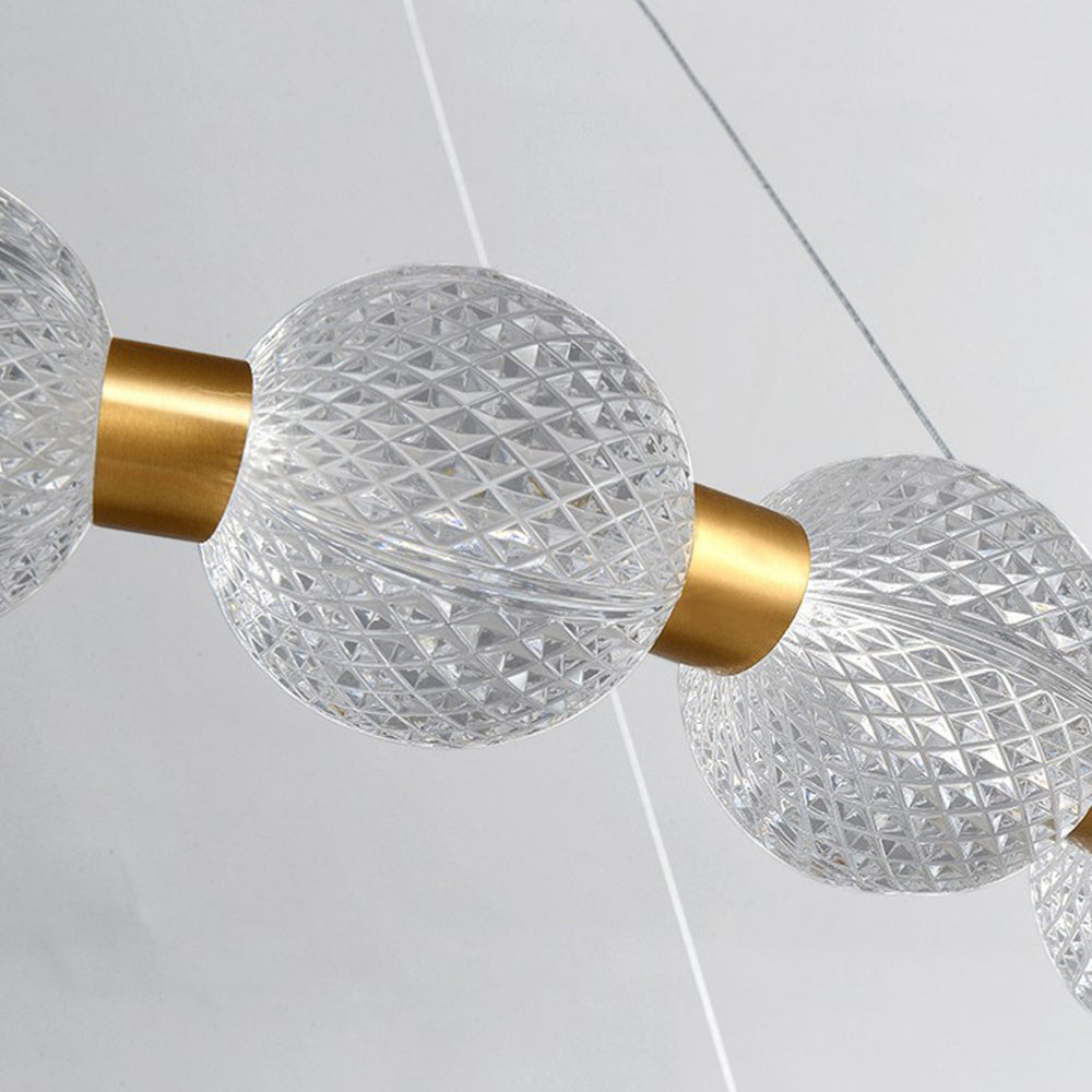 Valentina Design LED Lampada a Sospensione Metallo Acrilico Oro Anello Soggiorno/Camera da Letto/Sala da Pranzo