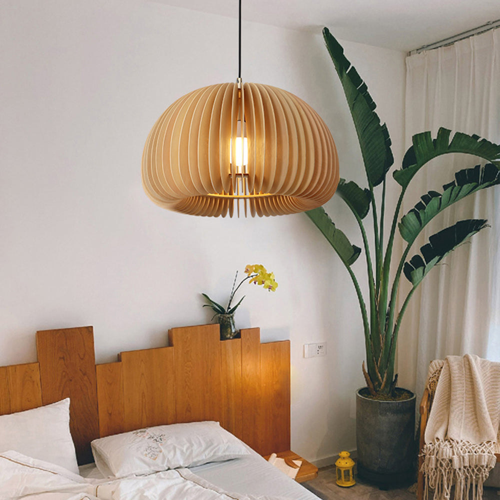 Muto Artificiale Metallo Legno Lampade a Sospensione Camera da Letto