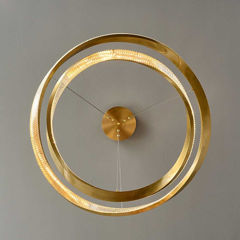 Arisha Lampada a Sospensione Metallo Oro Spirale Anello Minimalista