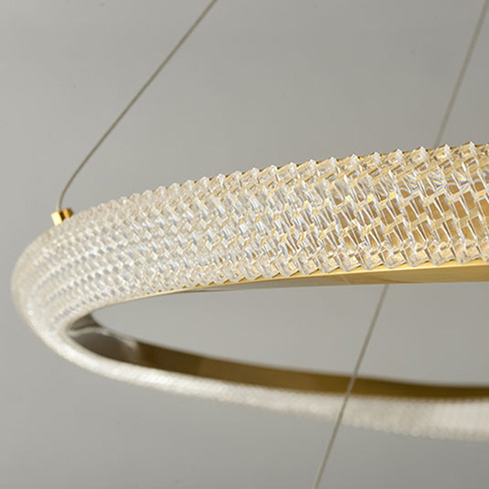 Arisha Lampada a Sospensione Metallo Oro Spirale Anello Minimalista