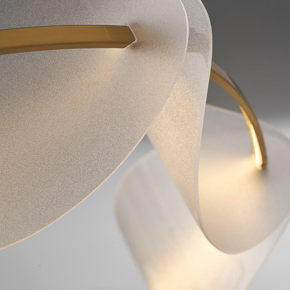 Arisha Lampada a Sospensione Metallo Bianco Anello Moderna