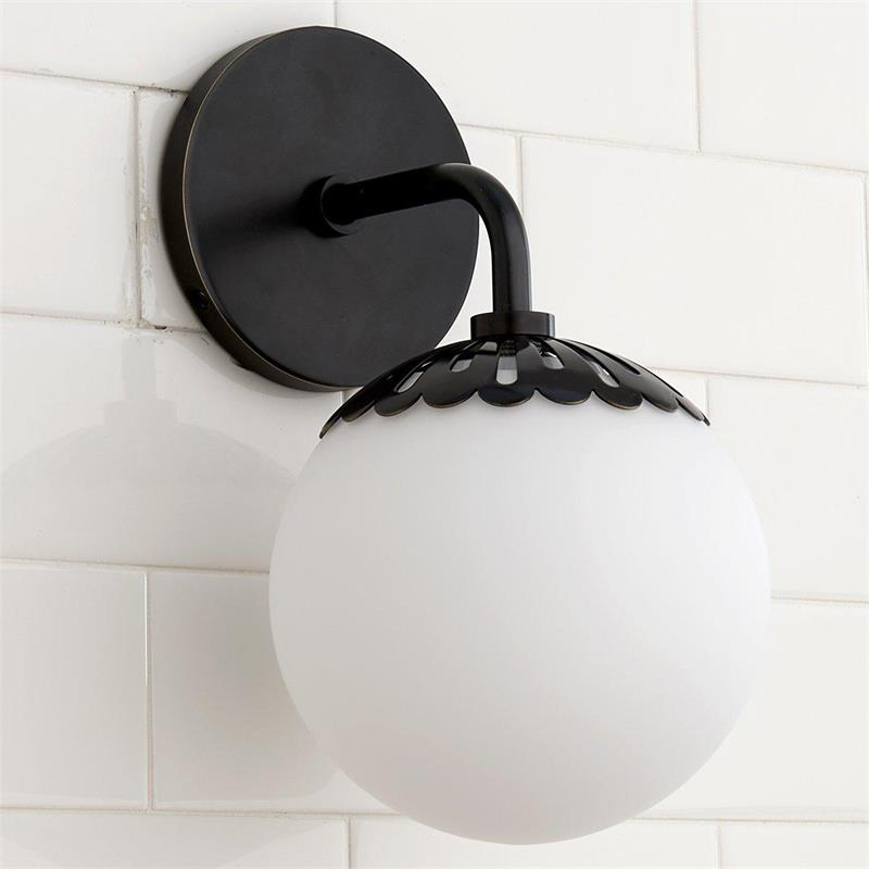 Aegis Modern Minimalist Globe Brass Glass Sconce Wall Lamp - Lamp Copper