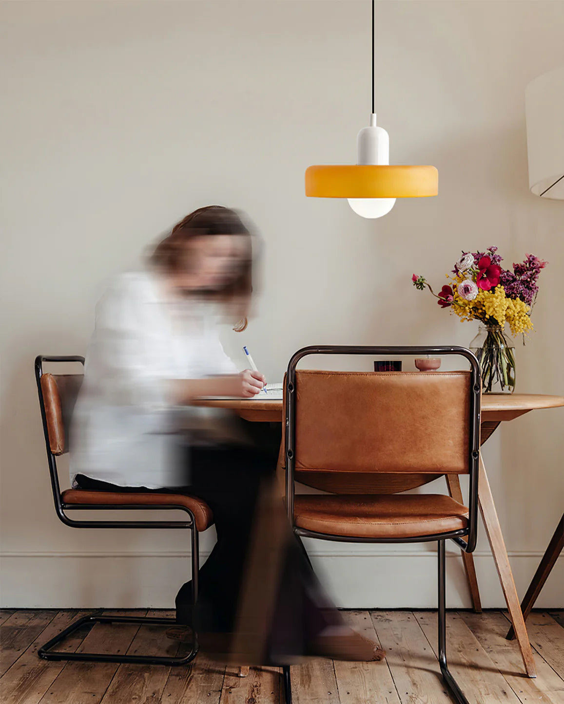 Ideal Modern Minimalist Disc Orb Glass Pendant Lamp - Lamp Copper