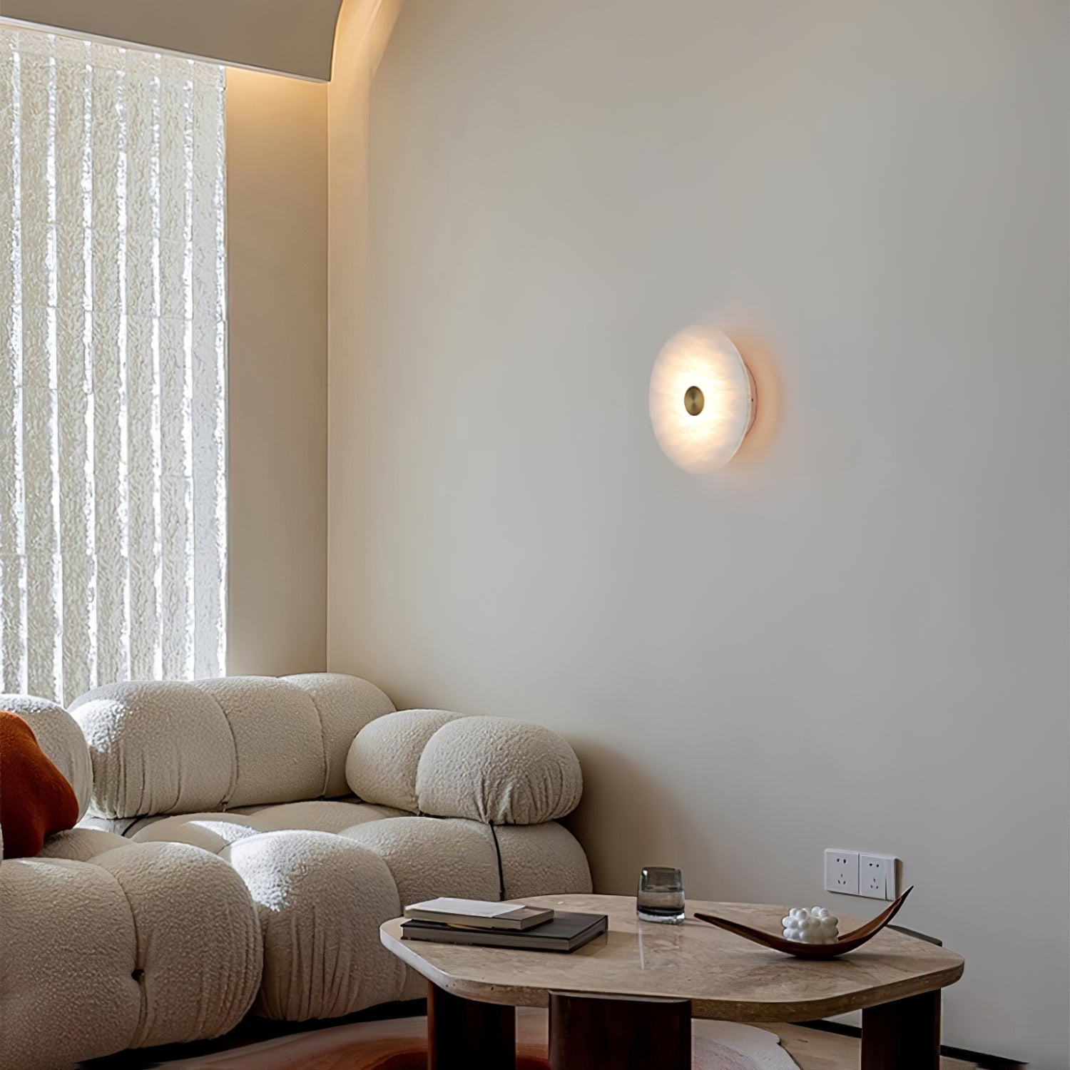 Selina Minimalist Alabaster Ceiling Light - Letslighting
