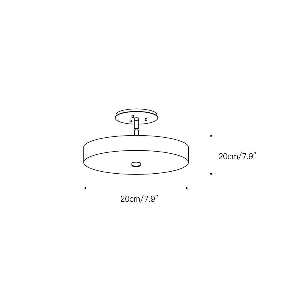 Kith Modern Minimalist LED Metal Alabaster Ceiling Lamp - Lamp Copper