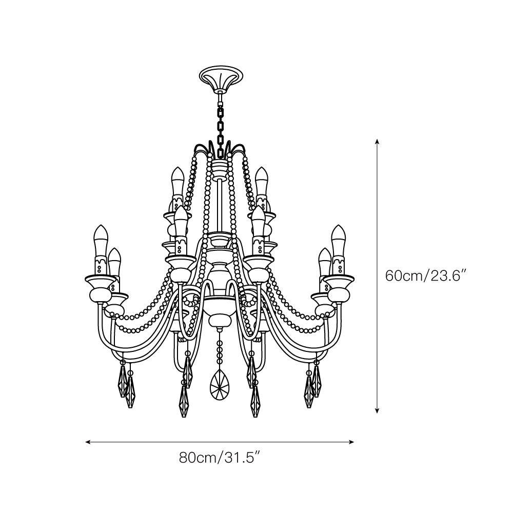 Mote Postmodern Luxury Brass Crystal Chandelier - Lamp Copper