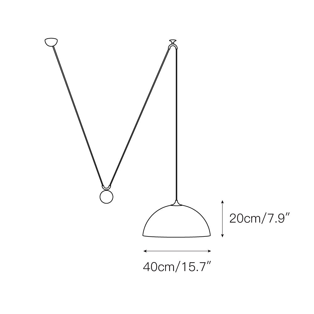 Omen Modern Minimalist Dome Balance Brass Metal Pendant Lamp - Lamp Copper