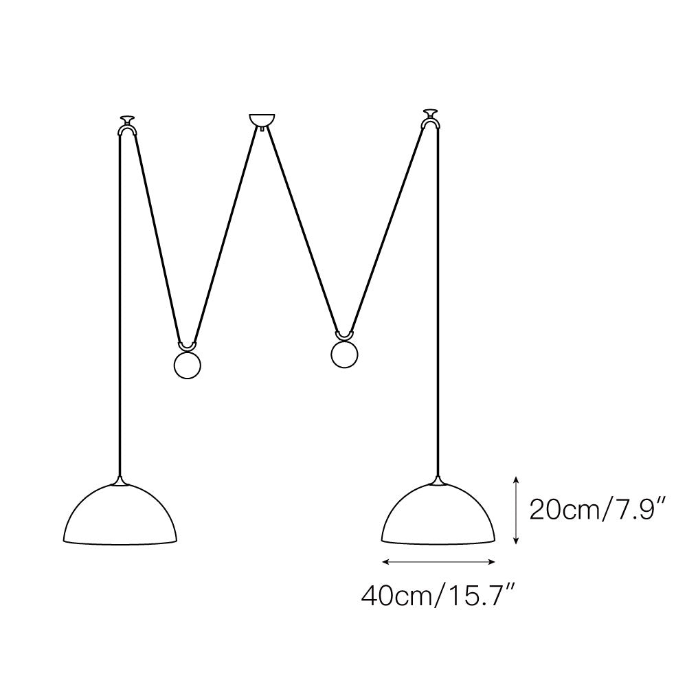 Omen Modern Minimalist Dome Balance Brass Metal Pendant Lamp - Lamp Copper