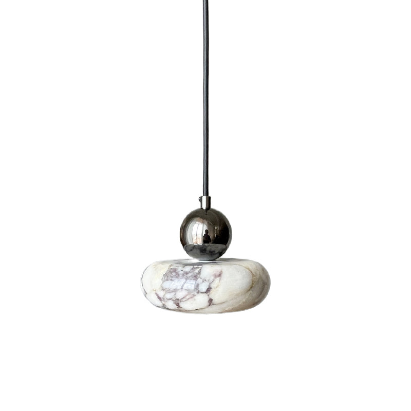 Ridge Modern Minimalist Marble Metal Pendant Lamp - Lamp Copper