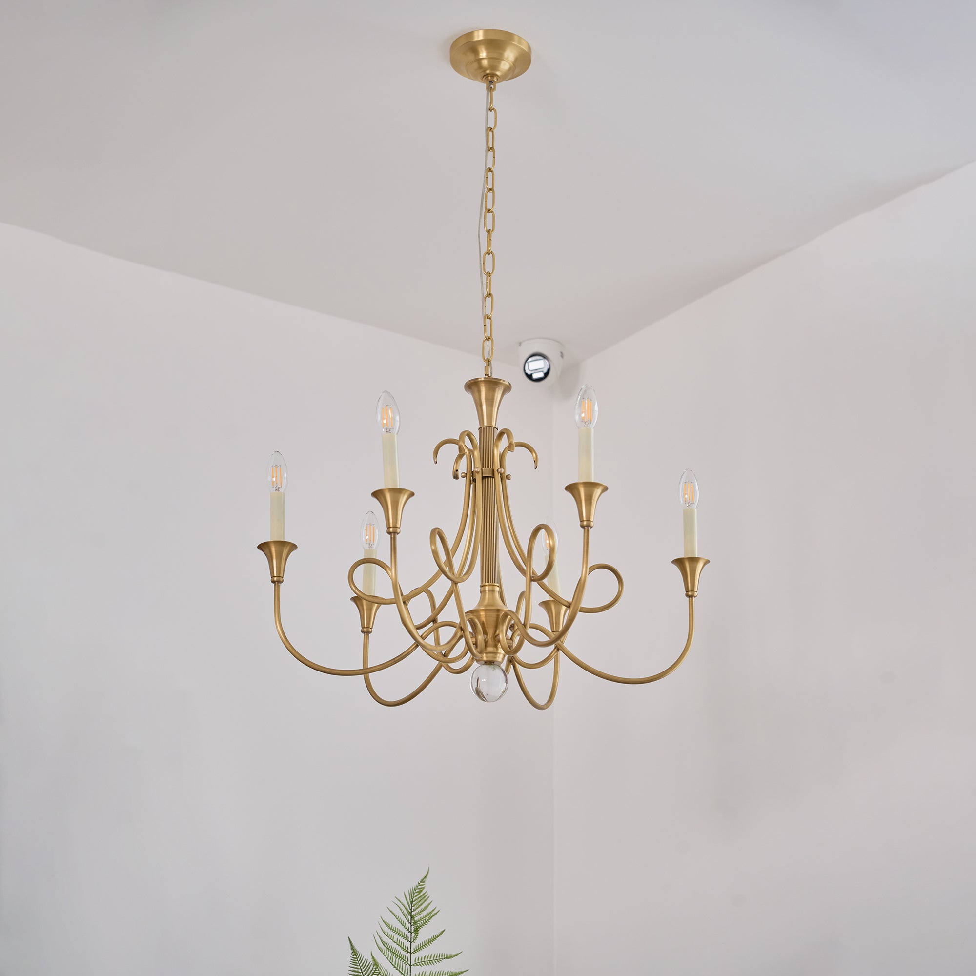 Braid Vintage Double Twist Brass Crystal Chandelier - Lamp Copper